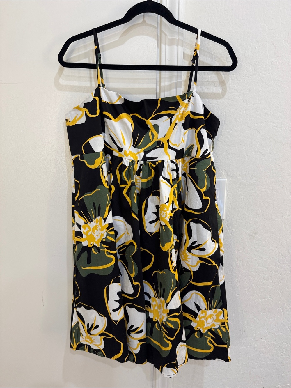 NWT!! Hutch Black Romper with Yellow, White & Green Floral Print